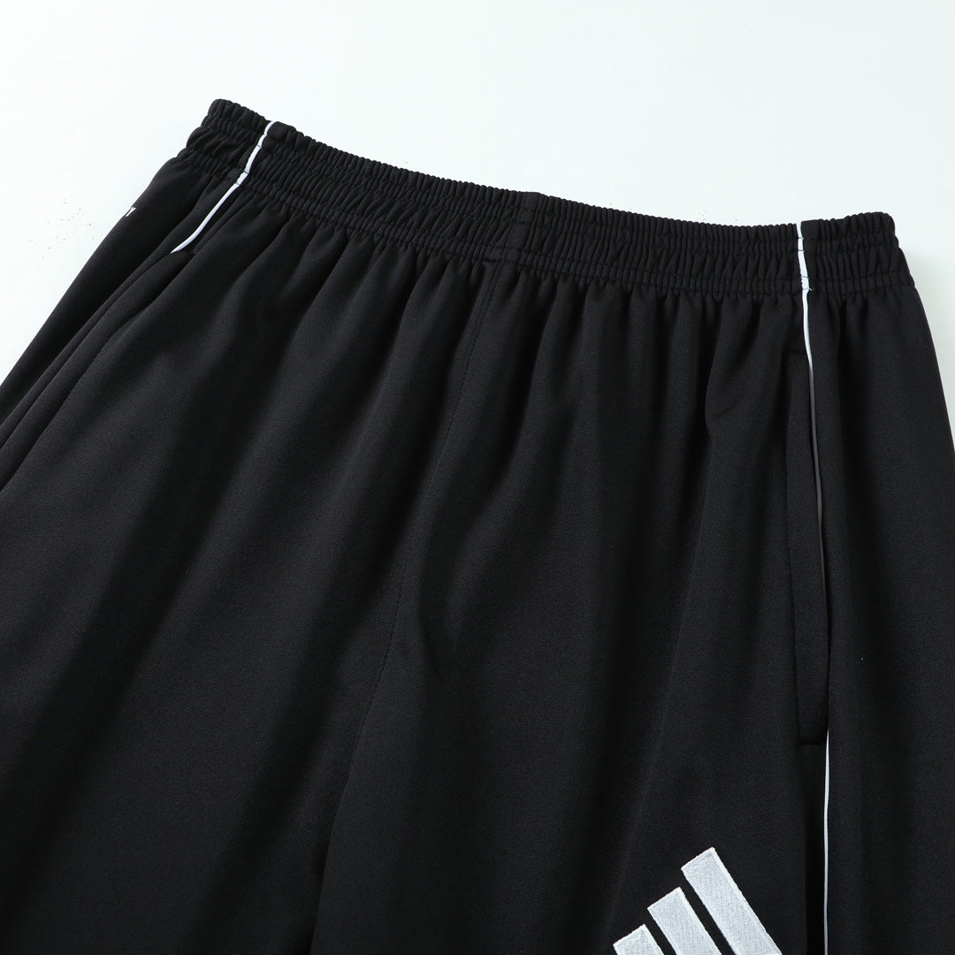 Real Madrid Zíper Moletom Conjunto (Top+Calças) 2025/26 Preto