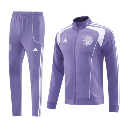 Manchester United Conjunto Casaco(Blusão+Calça) Formação Blusão 2025/26 Roxo