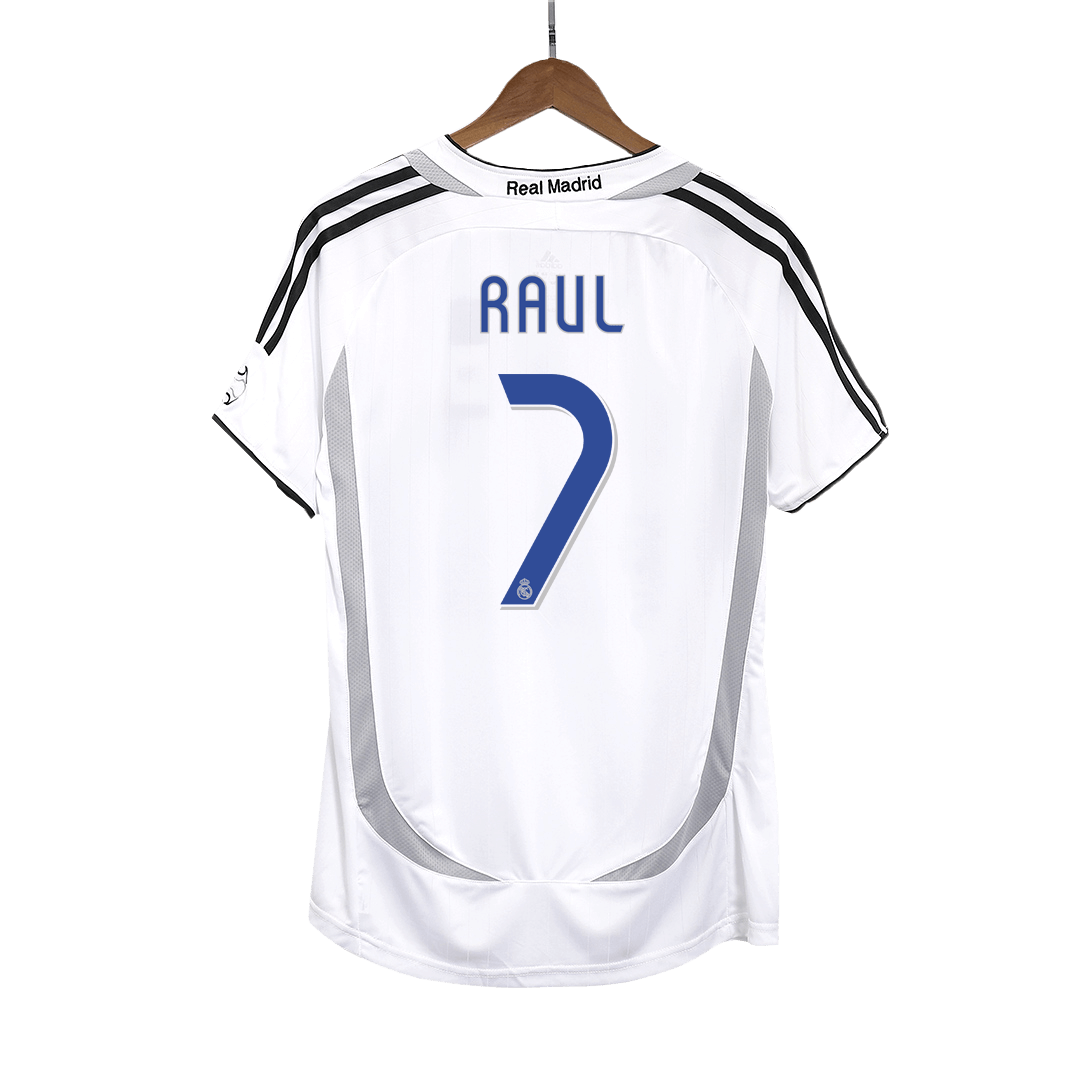 Real Madrid No7 RAUL Home Soccer Retro Shirt 2006/07