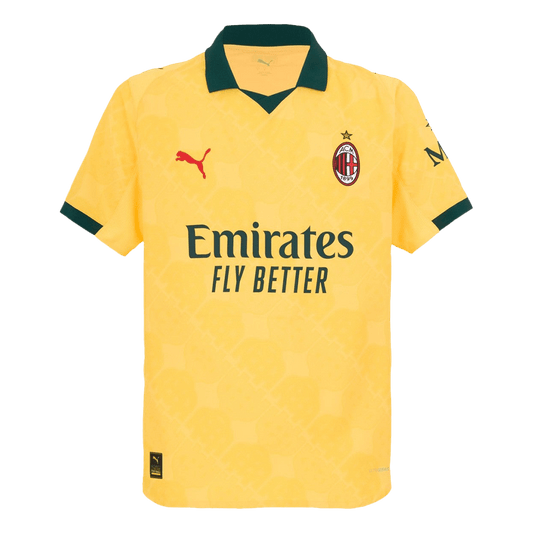 Autêntico AC Milan Fora Terceira Futebol Camisas 2025/26 Amarelo