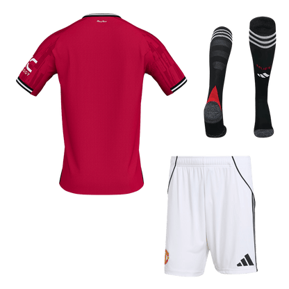 Manchester United Casa Camisa Conjunto (Camisa + Calções + Meias) 2025/26 Vermelho