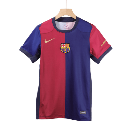 Camiseta personalizada del Barcelona LAMINE YAMAL #19 Local 2024/25 con el logotipo de Spotify y sin texto