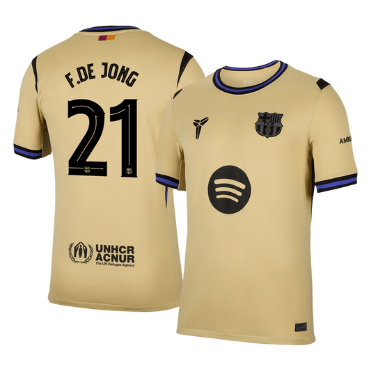 F.DE JONG #21 Barcelona Fora Camisa 2025/26- Amarelo - UCL