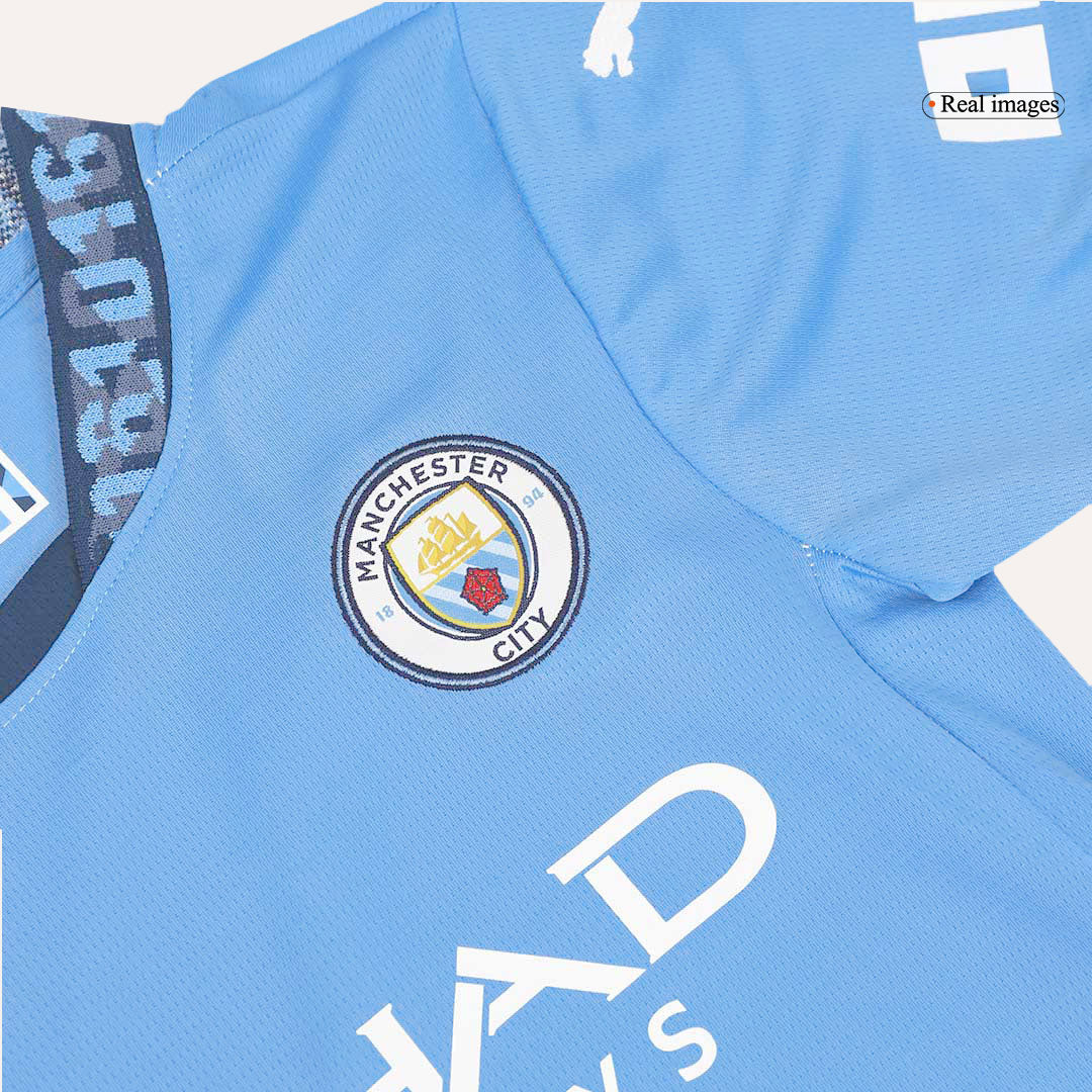 Kid's Manchester City Home Football Shirt Kit(Shirt+Shorts+Socks) 2024/25 Football Kit UK