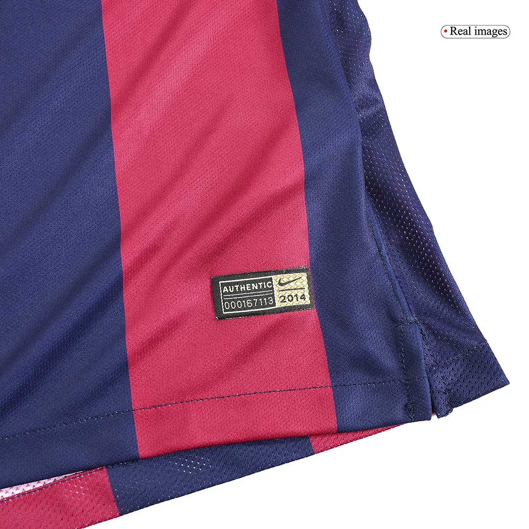 Camisola de futebol SU?REZ #9 Barcelona Retro Home Manga Longa 2014/15