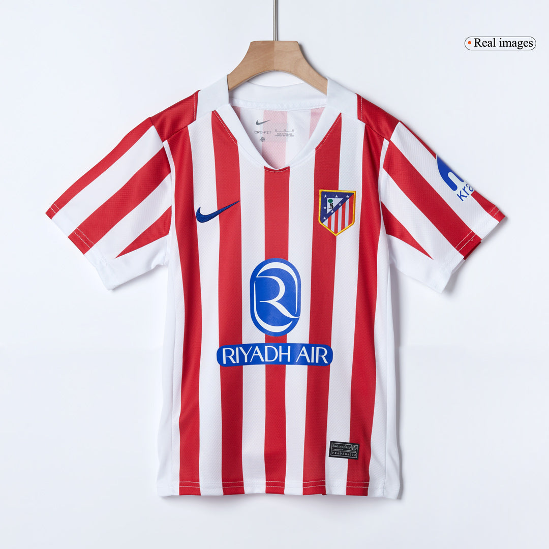 Atletico Madrid Infantil Casa Conjunto (Camisa + Calção + Meias) 2025/26