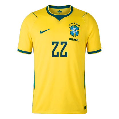 JOÃO PEDRO #22 Brazil Casa Copa do Mundo Camisa 2026 Amarelo