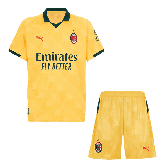 AC Milan Fora Terceira Camisa Conjunto (Camisola + Calções) 2025/26- Amarelo