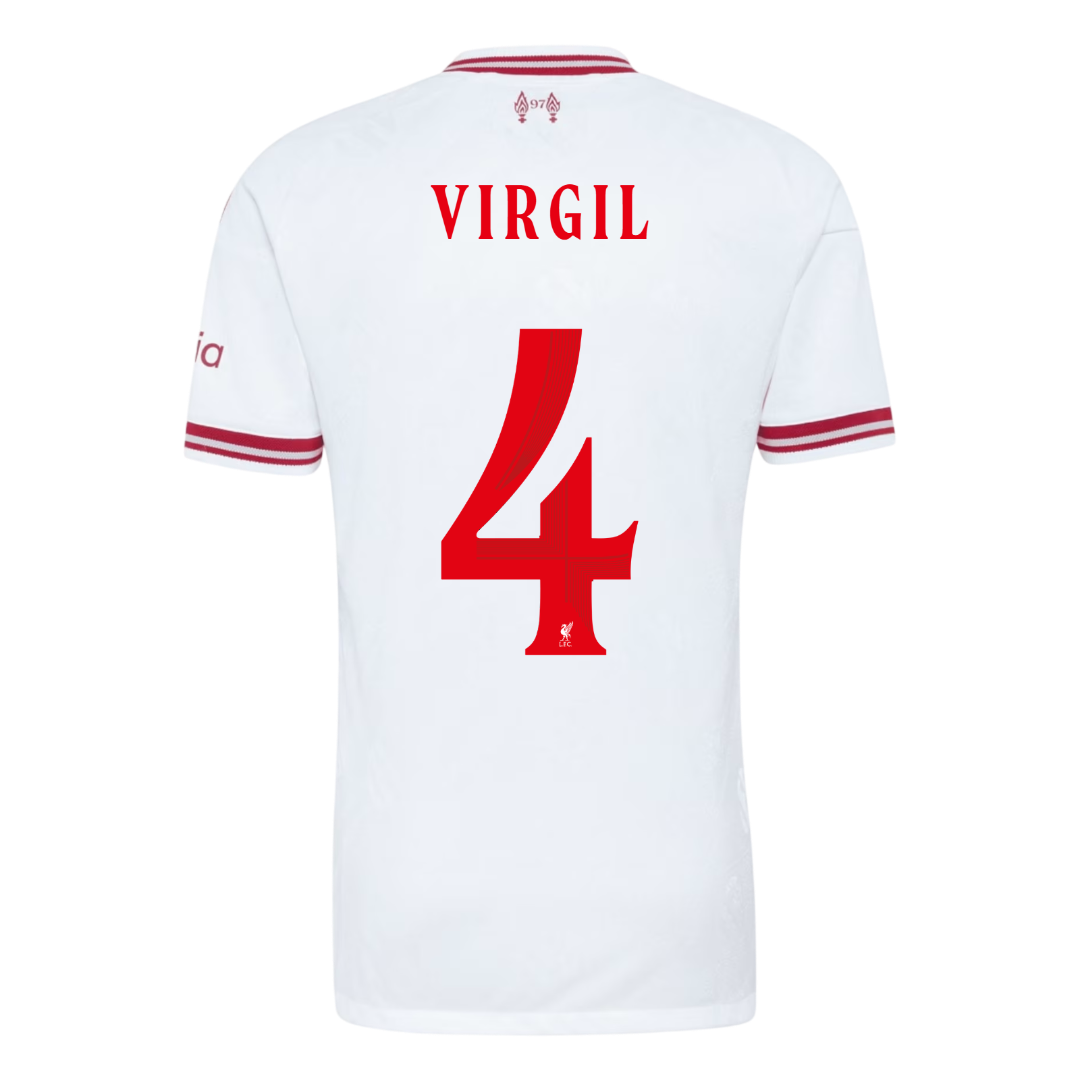 Versão do Jogador VIRGIL #4 Liverpool Fora Futebol Camisas 2026/27 Branco - UCL