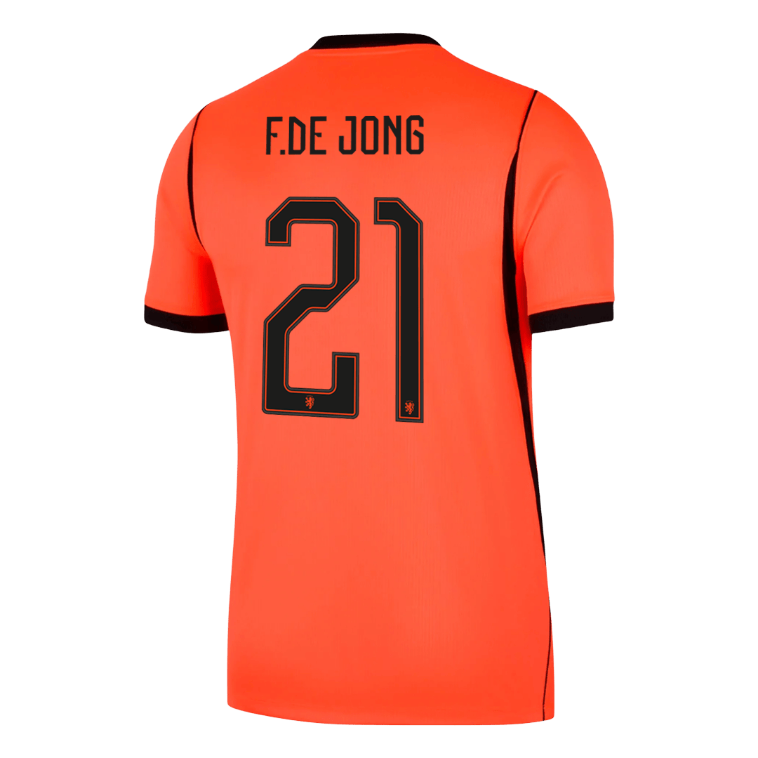 F.DE JONG #21 Netherlands Casa Copa do Mundo Camisa 2026 Laranja