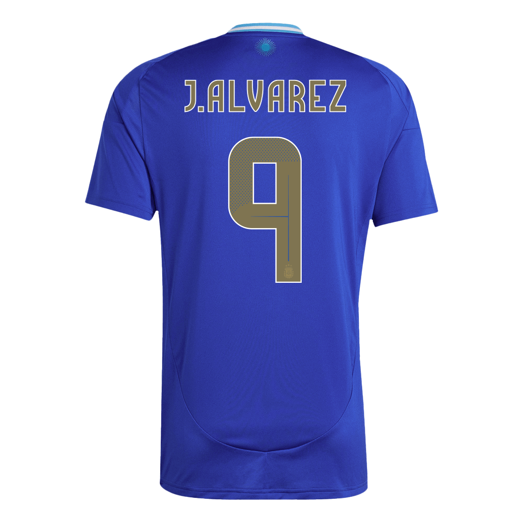 J.ALVAREZ #9 Argentina Away Football Shirt Custom 2024