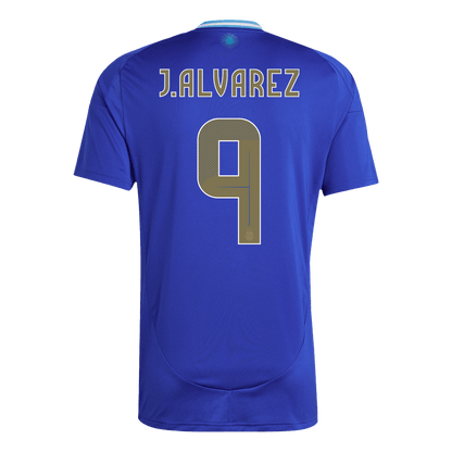 J.ALVAREZ #9 Argentina Camisola de Futebol Away Camisola Personalizada 2024