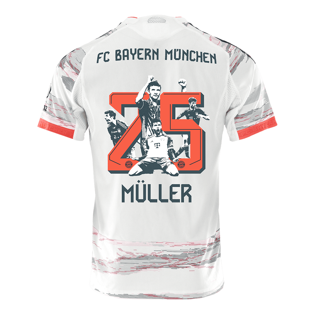 Camisola de futebol autêntica MULLER Special #25 do Bayern de Munique, camisola alternativa 2025/26