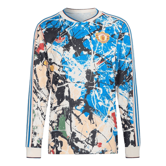 Manchester United Manga comprida Camisa 2025/26 Azul camisola de futebol
