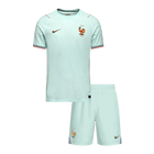 França Infantil  Fora Copa do Mundo Futebol Camisa Conjunto (Camisa+Shorts) 2026 Verde