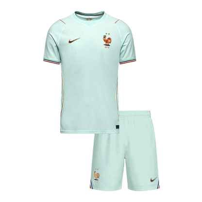France Infantil Fora Copa do Mundo Futebol Camisa Conjunto (Camisa+Shorts) 2026 Verde - camisola de futebol para