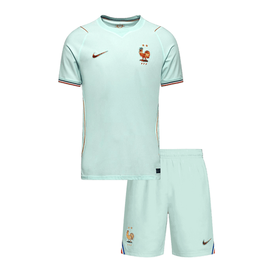 France Infantil Fora Copa do Mundo Futebol Camisa Conjunto (Camisa+Shorts) 2026 Verde - camisola de futebol para