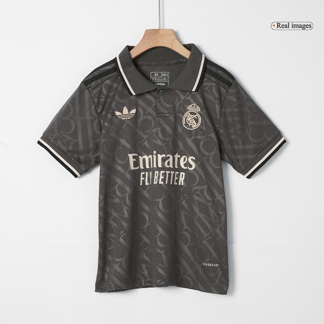 Kid's Real Madrid Third Away Football Shirt Kit (Shirt+Shorts+Socks) 2024/25 Football Kit UK