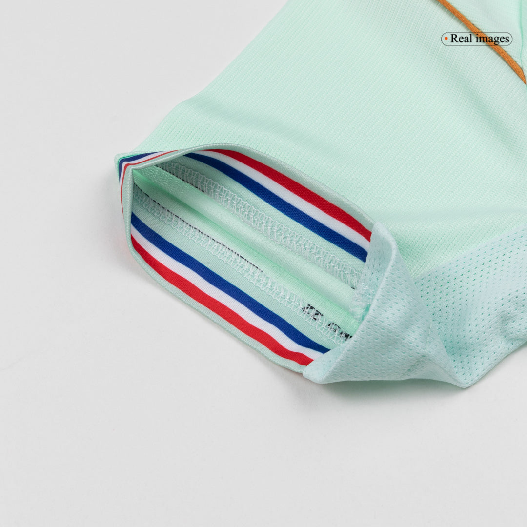France Infantil Fora Copa do Mundo Futebol Camisa Conjunto (Camisa+Shorts) 2026 Verde - camisola de futebol para - imagem 7
