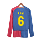 Camisola de futebol de manga comprida XAVI #6 Barcelona Retro Jersey Home 2008/09 - Final da UCL
