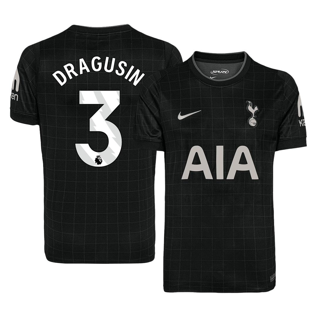 DRAGUSIN #3 Tottenham Hotspur Fora Camisa 2025/26 Preto