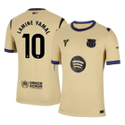 Jogador LAMINE YAMAL #10 Barcelona Fora UCL Futebol Camisas 2025/26 Amarelo - UCL