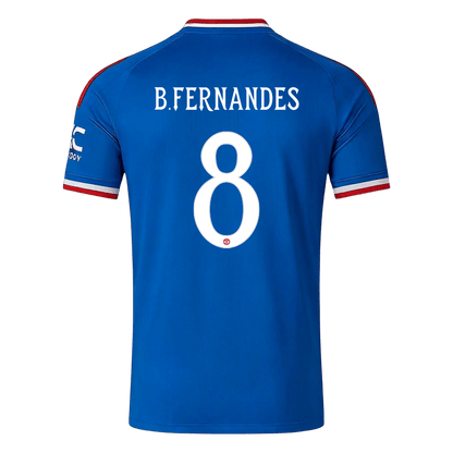 B. FERNANDES #8 Manchester United Fora Camisa 2026/27 Azul UCL