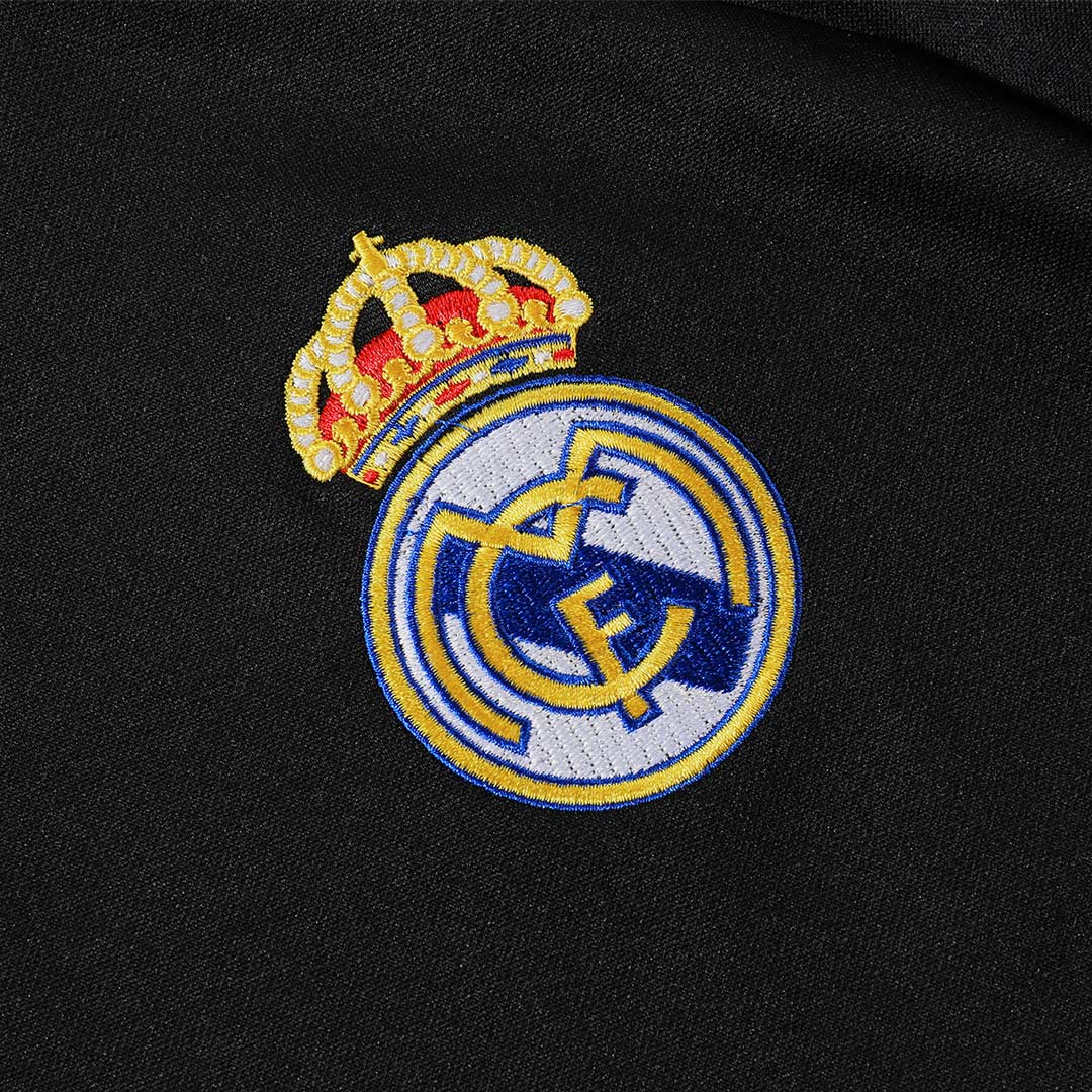 Real Madrid Zíper Moletom Conjunto (Top+Calças) 2025/26 Preto