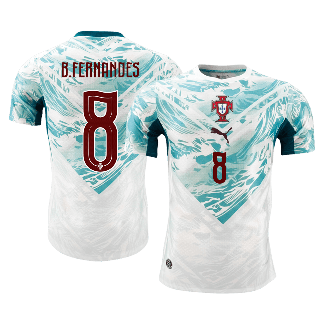 Versão do Jogador B.FERNANDES #8 Portugal Fora Copa do Mundo Futebol Camisas 2026