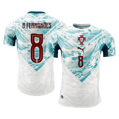 Versão do Jogador B.FERNANDES #8 Portugal Fora Copa do Mundo Futebol Camisas 2026