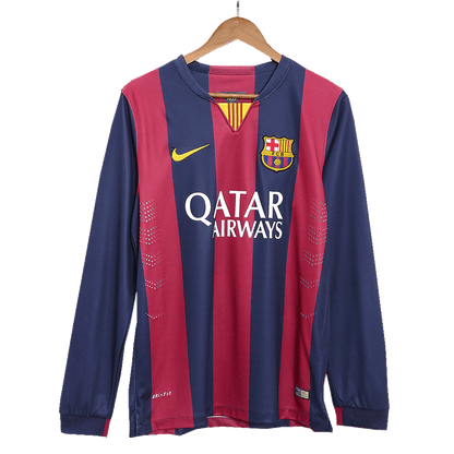 Camisola de futebol SU?REZ #9 Barcelona Retro Home Manga Longa 2014/15