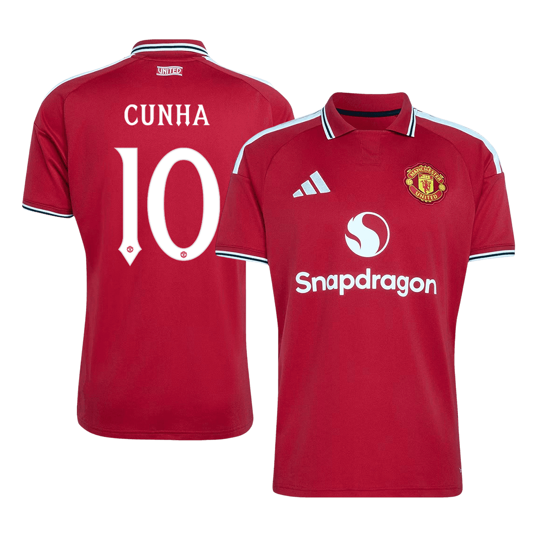 CUNHA #10 Manchester United Casa Camisa 2026/27 Vermelho UCL
