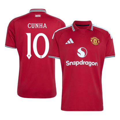 CUNHA #10 Manchester United Casa Camisa 2026/27 Vermelho UCL