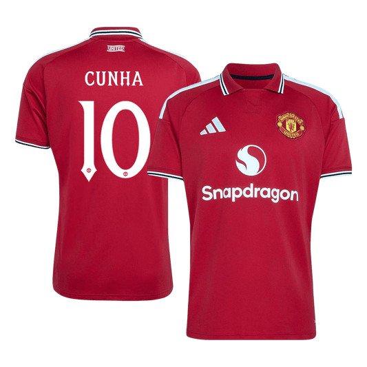 CUNHA #10 Manchester United Casa Camisa 2026/27 Vermelho UCL