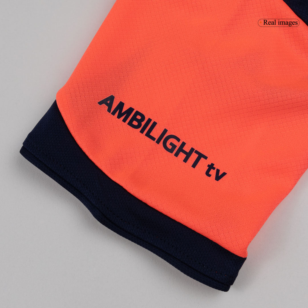 Barcelona Infantil 
 Fora Terceira Futebol Camisa Conjunto (Camisa+Shorts+Meias) 2025/26 Laranja