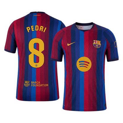 Versão do Jogador PEDRI #8 Barcelona Casa Futebol Camisas 2026/27