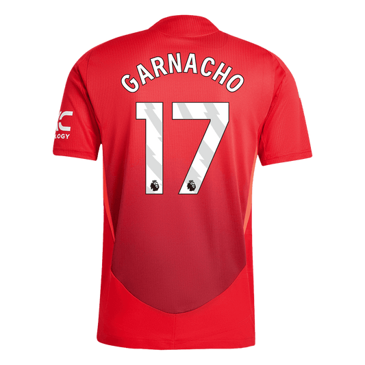 Camisola de futebol autêntica GARNACHO #17 Manchester United Home 2024/25