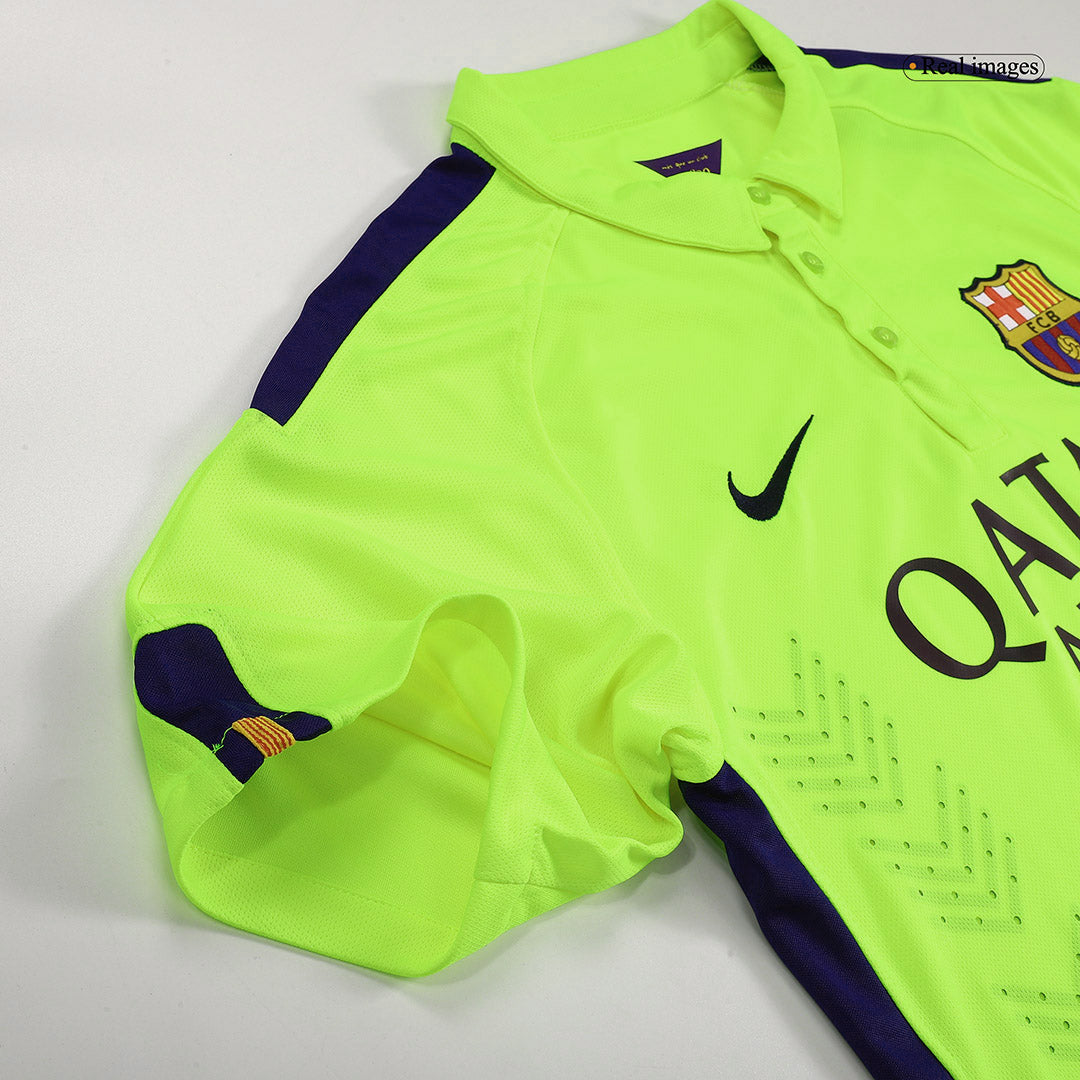 Camisola Retro MESSI #10 Barcelona Terceira Fora Camisola de Futebol 2014/15