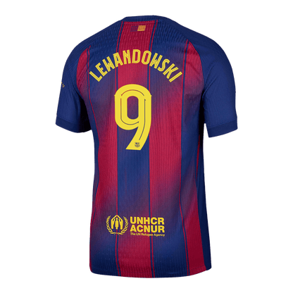 Autêntico LEWANDOWSKI #9 Barcelona Casa UCL Futebol Camisas 2025/26