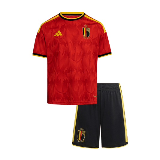 Belgium Infantil  Casa Futebol Camisa Conjunto (Camisa+Shorts) World Cup 2026 Vermelho