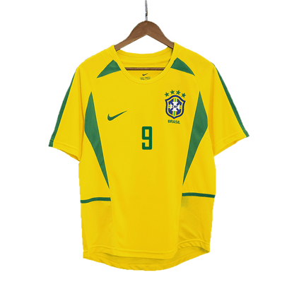 Camisola de futebol retro do Brasil #9 do RONALDO 2002/03