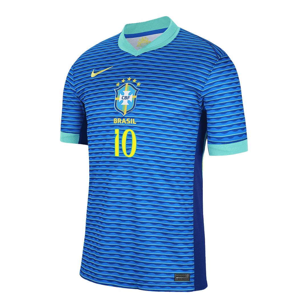 Camisola de futebol NEYMAR JR #10 Brasil Away personalizada 2024