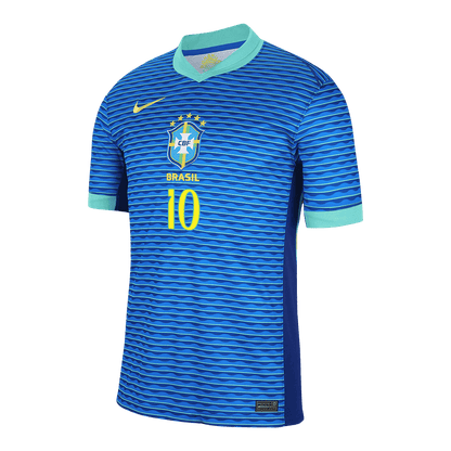 Camisola de futebol NEYMAR JR #10 Brasil Away personalizada 2024