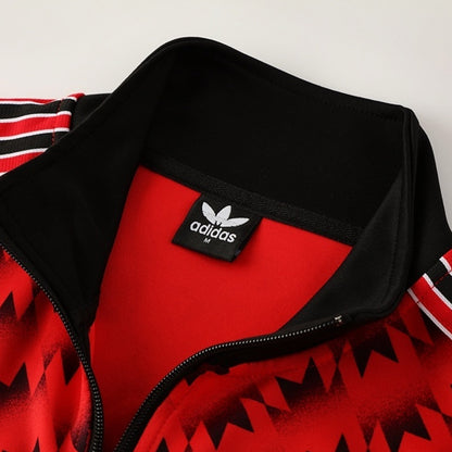 Manchester United Treino Jaqueta Conjunto (Jaqueta + Calças) 2025/26 Vermelho&Preto