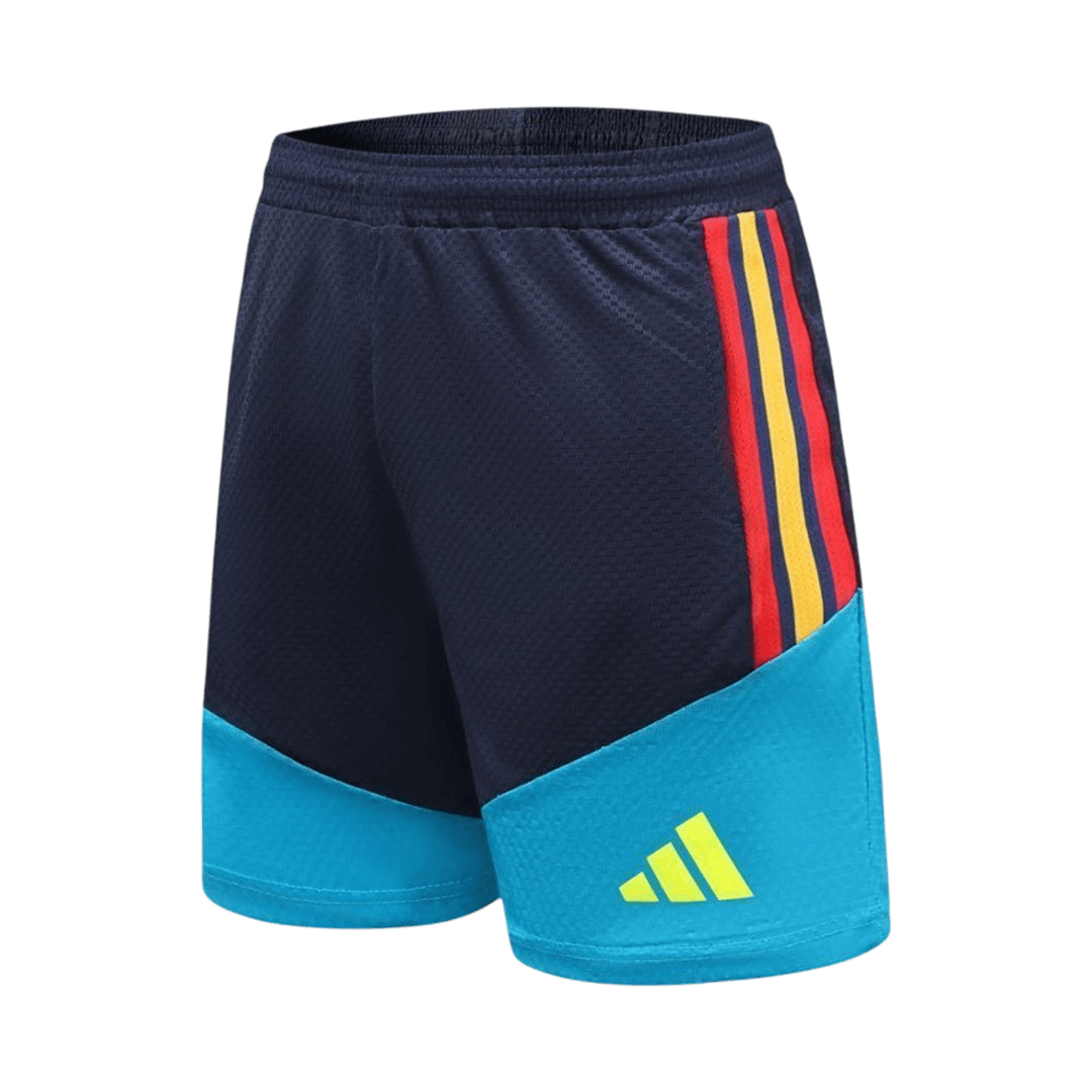 Versão Do Jogador Spain Copa do Mundo Camisa Conjunto(Camisa+Calções) 2026 Azul - camisola de futebol para adeptos