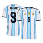Versão do Jogador J.ÁLVAREZ #9 Argentina Casa World Cup Futebol Camisas 2026