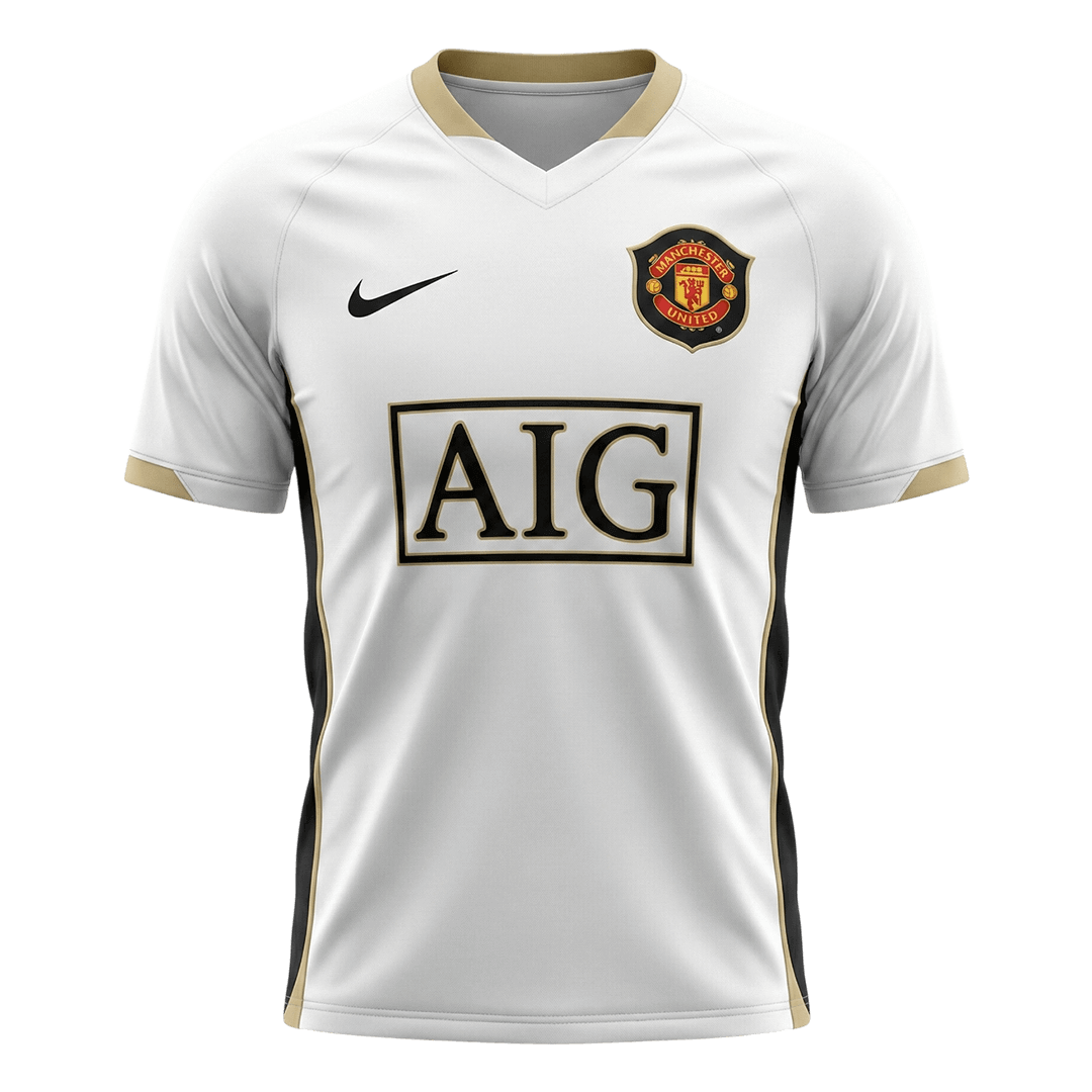 Retrô Manchester United Fora Camisa 2006/07 Branco