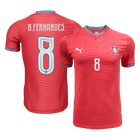 Versão do Jogador B.FERNANDES #8 Portugal Casa World Cup Futebol Camisas 2026 Vermelho