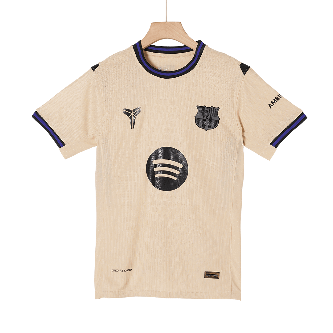 Autêntico LAMINE YAMAL #10 Barcelona Fora UCL Futebol Camisas 2025/26 Amarelo - UCL