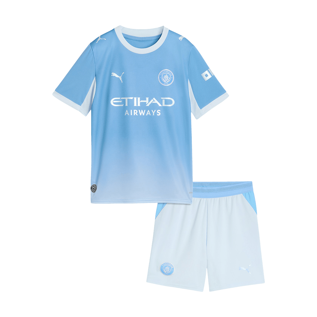 Manchester City Infantil 
 Casa Futebol Camisa 2026/27 Azul
